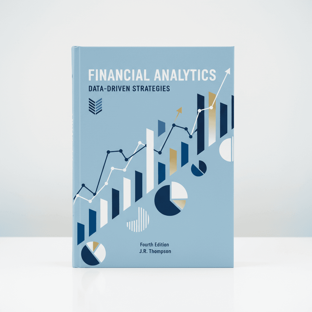 Open financial textbook with charts and graphs representing financial education and learning